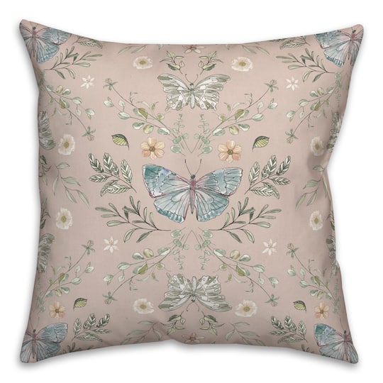 Butterfly Pattern Throw Pillow